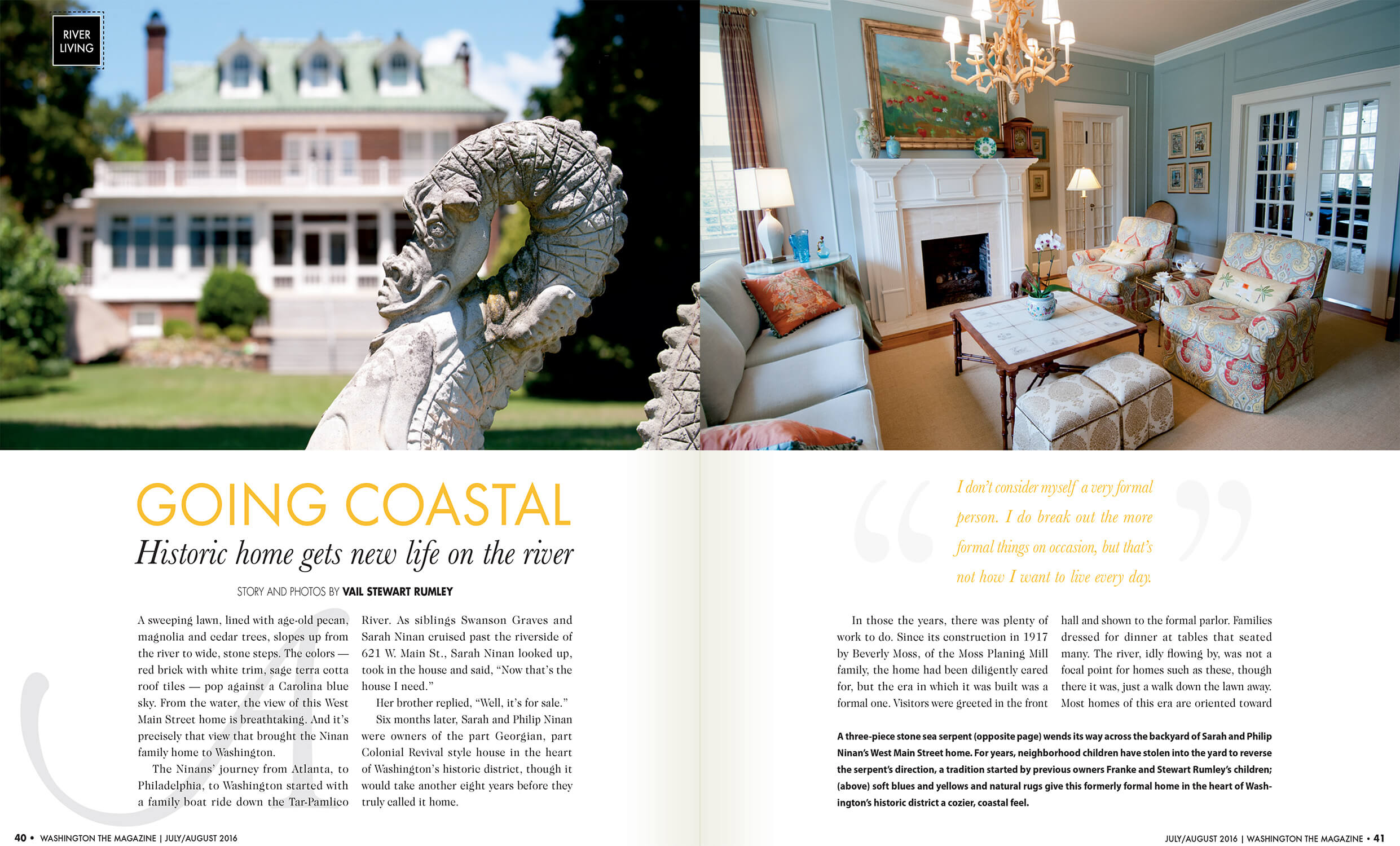 magazine spread from Washington Magazine