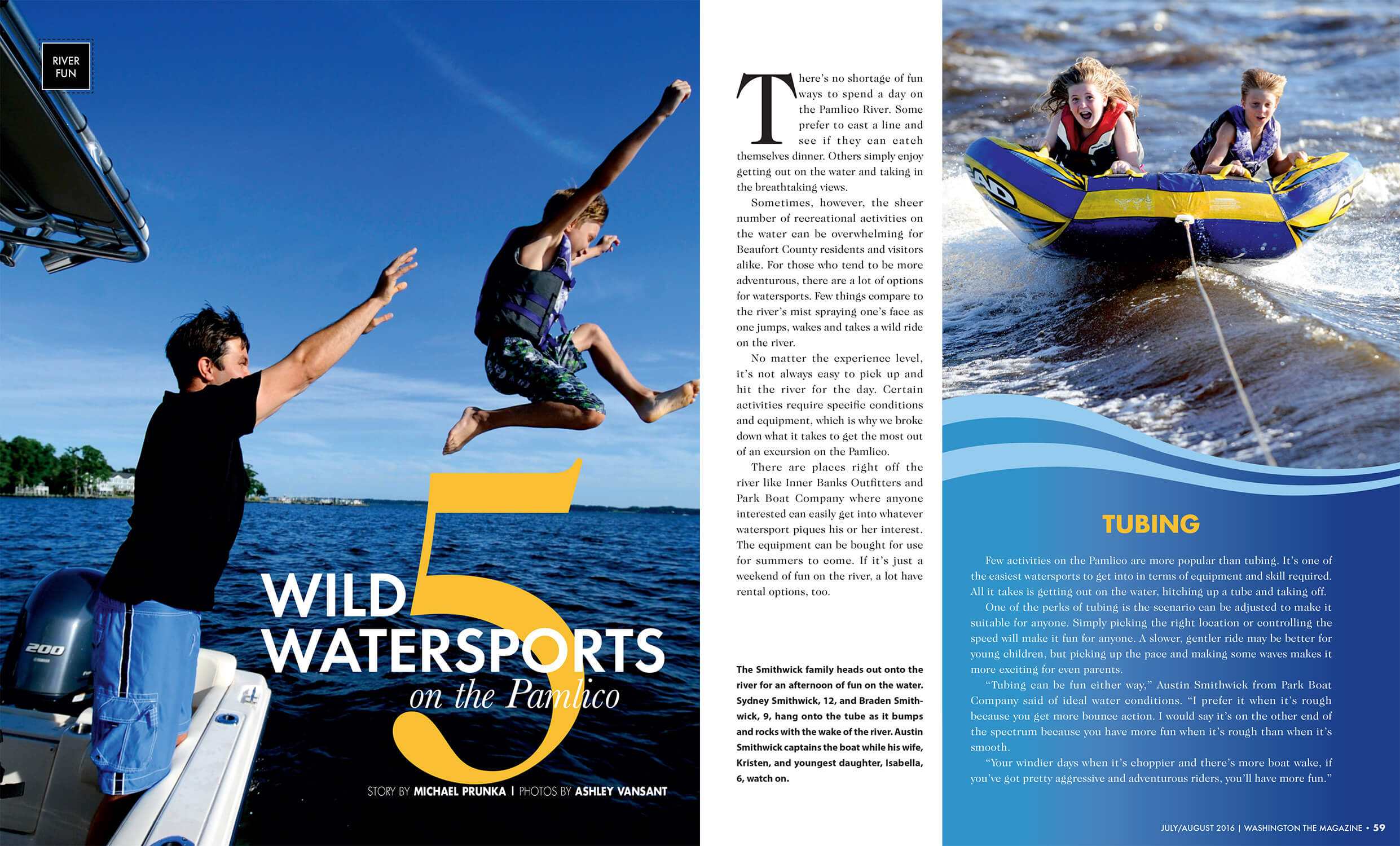 magazine spread from Washington Magazine