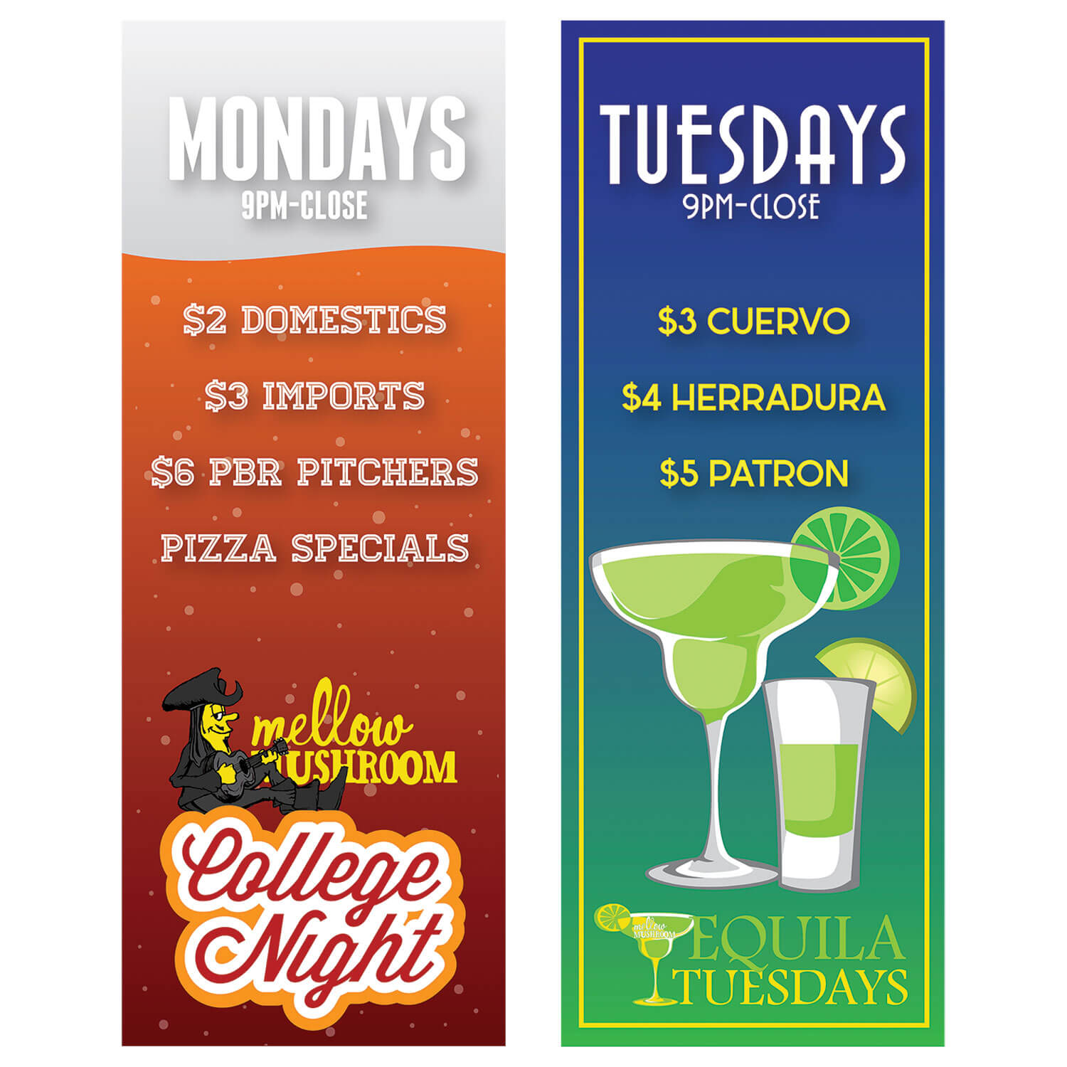 illustrations for Mellow Mushroom Greenville