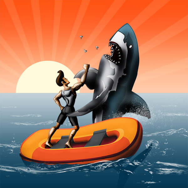 illustration for the cover of a survival guide