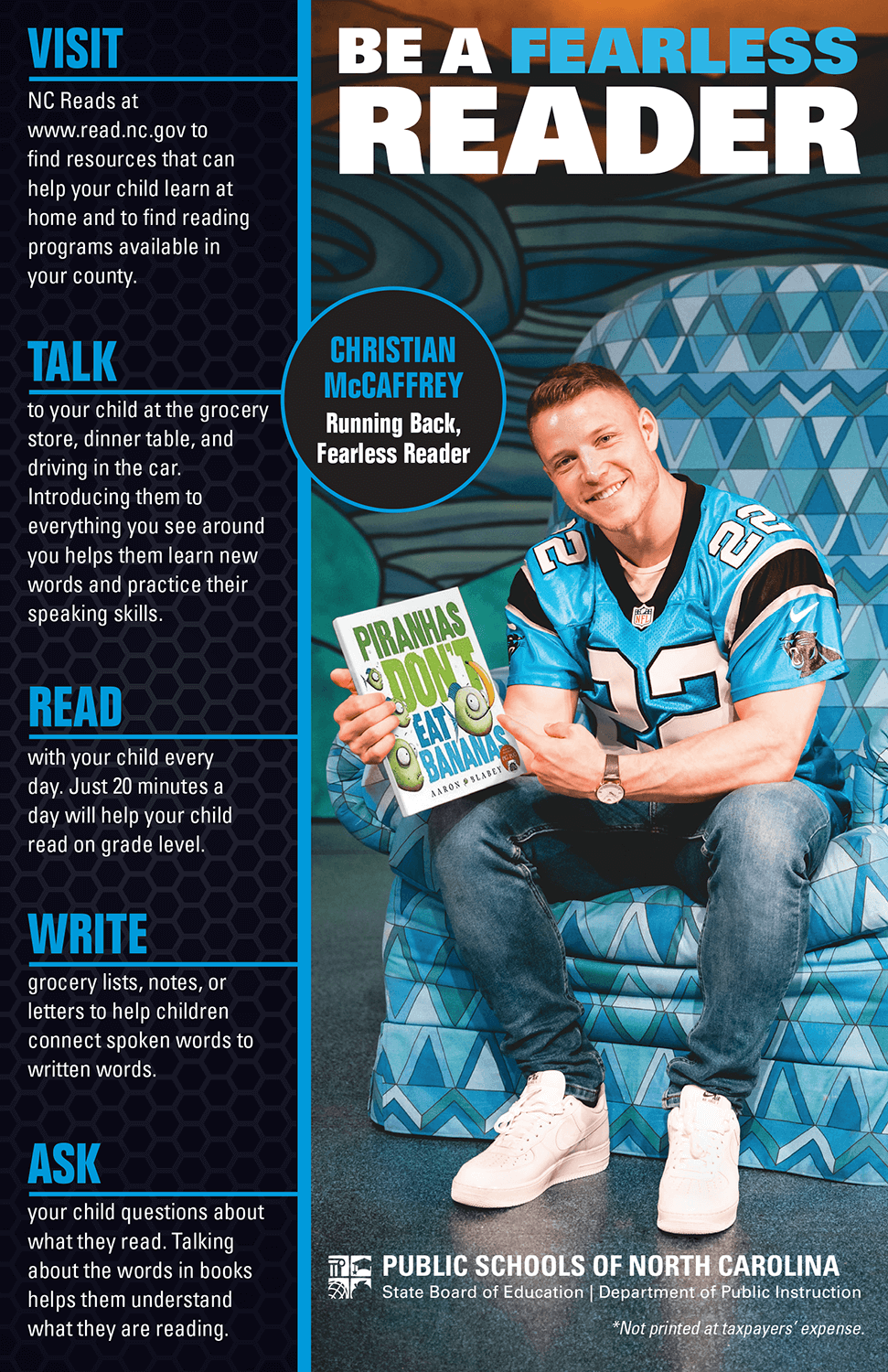 Promotional flyer for Carolina Panthers and DPI