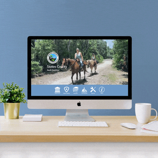 image of the Stokes County website